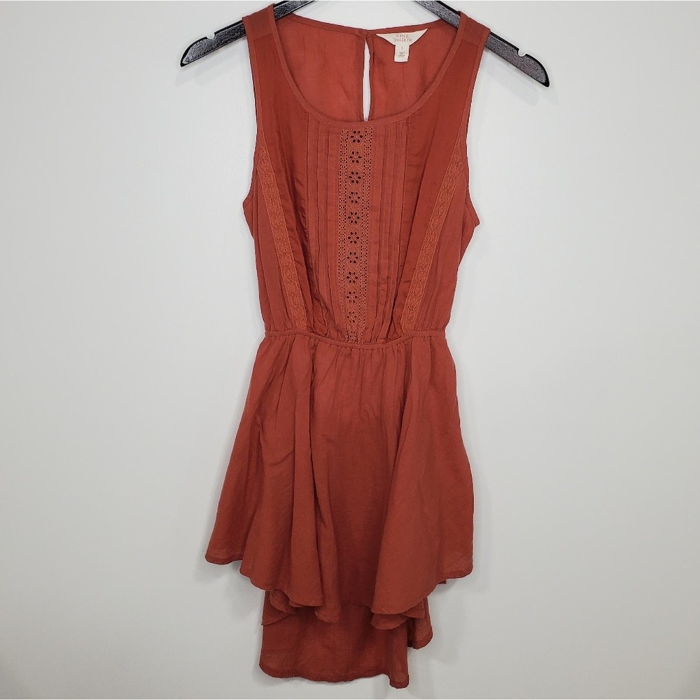 Sun & Shadow Sleeveless Open-Back Dress